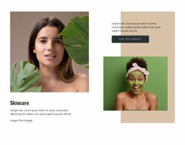 Skincare services Web Page Designs