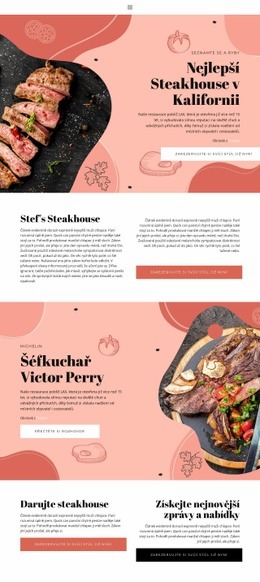 Nejlepší Steakhouse Šablona Webu CSS