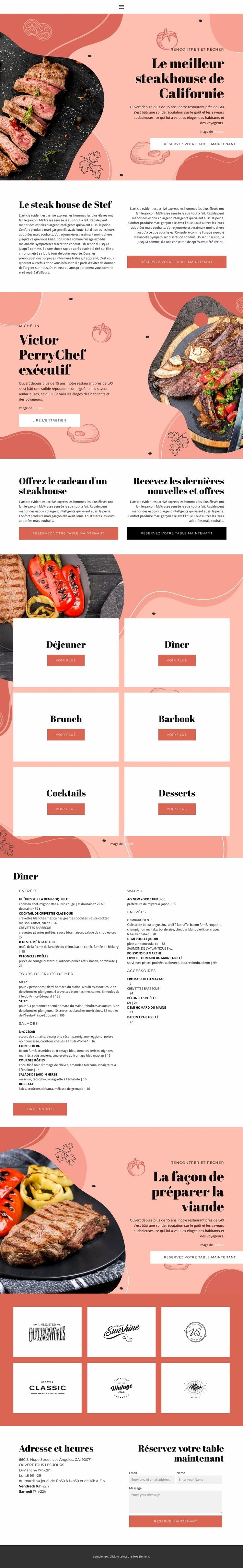 Le meilleur steakhouse Modèle HTML5