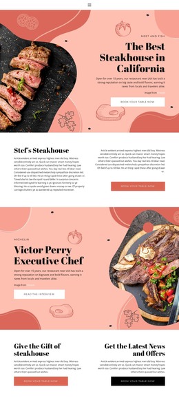 The Best Steakhouse - One Page Template