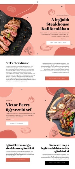 A Legjobb Steakhouse - Egyoldalas Sablon