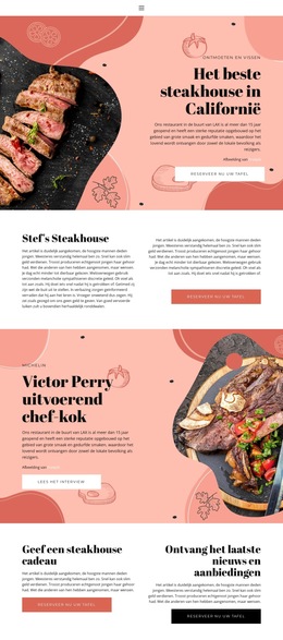 Het Beste Steakhouse - Websjabloon