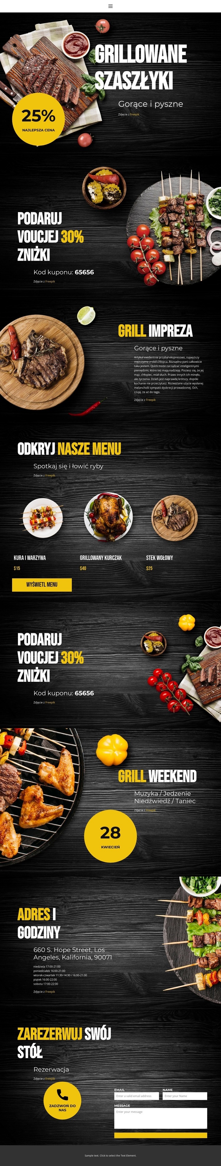 Gorące i pyszne Szablon HTML5