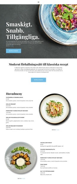 Gratis Onlinemall För Erfarenhet I Vår Restaurang