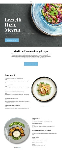 Restoranımızdaki Deneyim - Duyarlı HTML5 Şablonu