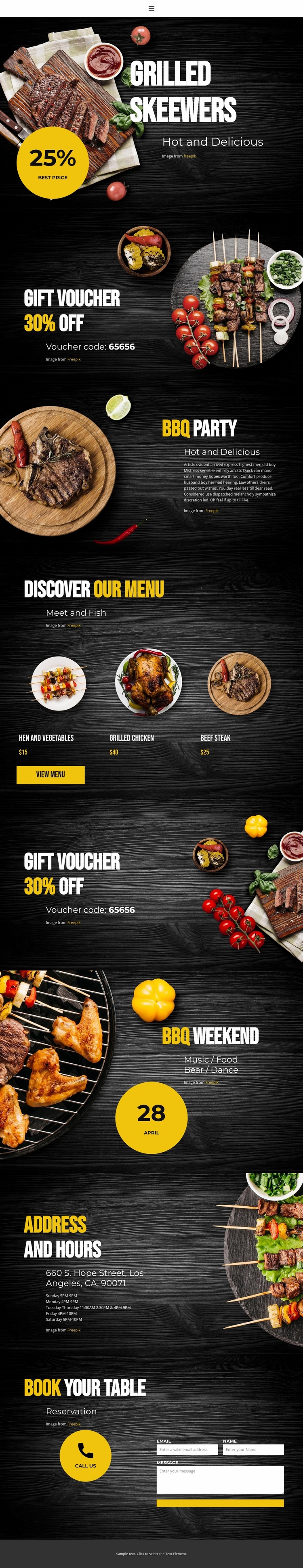Hot and Delicious Website Template