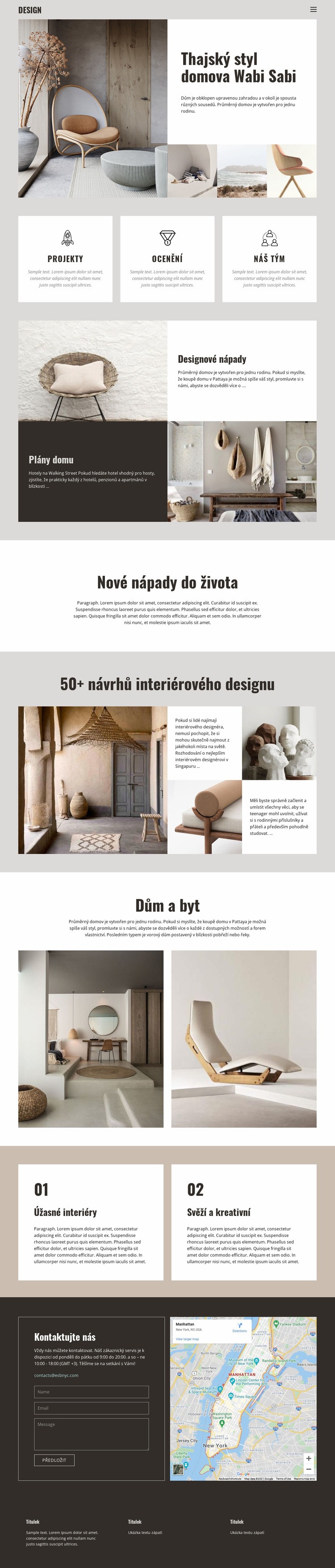 Thajský styl pro domácí design Šablona