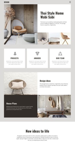 Page HTML For Thai Style For Home Design