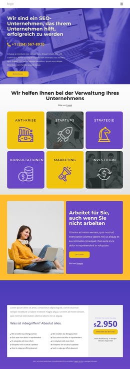 SEO-Agentur - Premium-Website-Vorlage Für Unternehmen