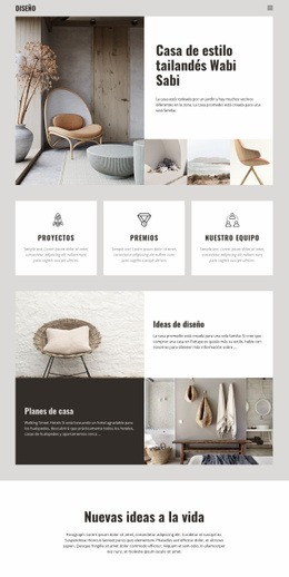 Creador De Sitios Web Gratuito Para Estilo Tailandés Para El Diseño Del Hogar.