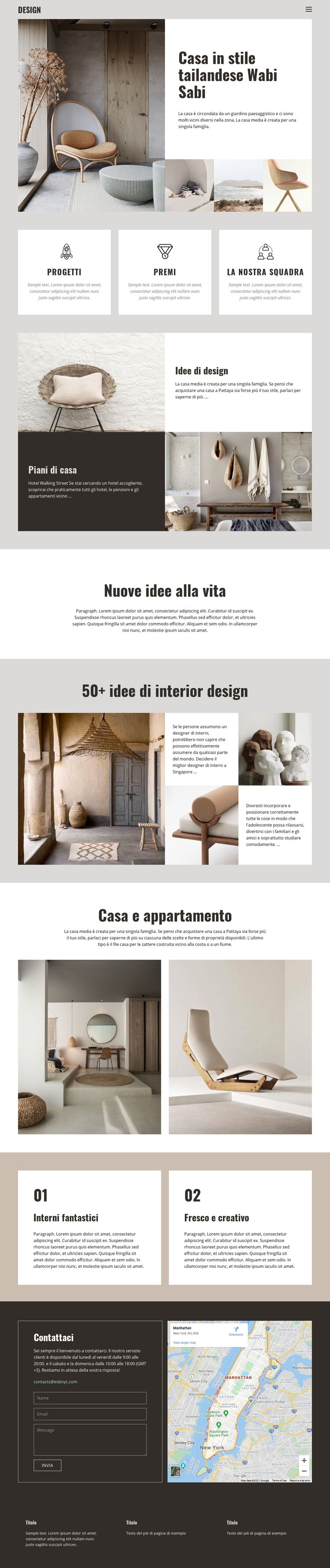 Stile tailandese per il design per la casa Modelli di Website Builder