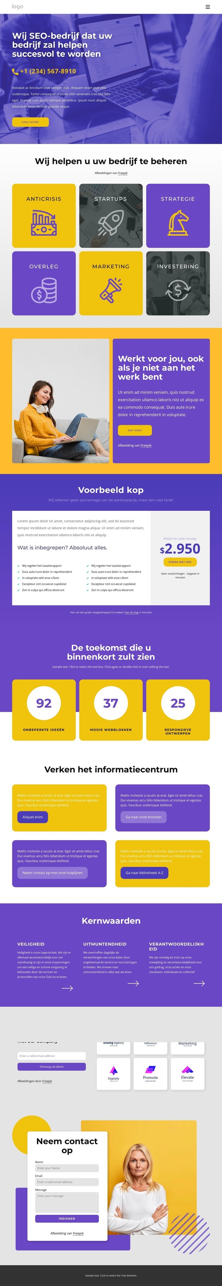 SEO bureau Website ontwerp