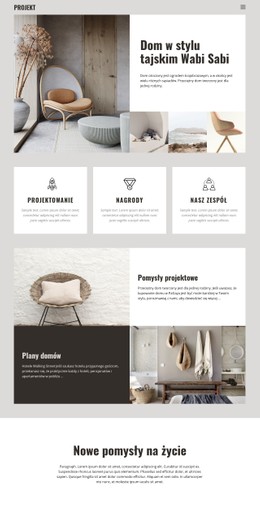 HTML Strony Dla Tajski Styl Do Projektowania Domu