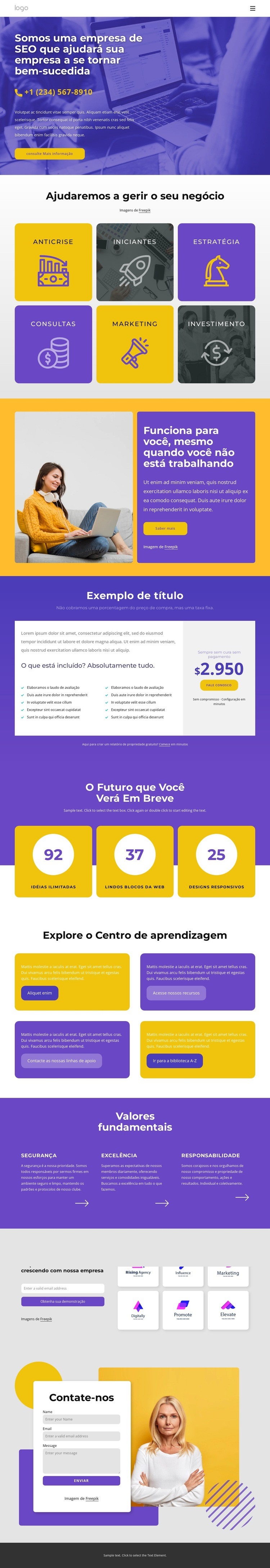 agência de SEO Construtor de sites HTML