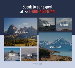 CSS Layout For Dolomite Alps And Other Destinations