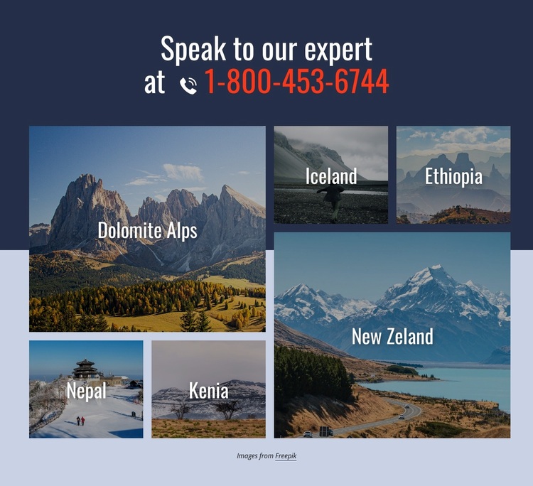 Dolomite alps and other destinations Website Design