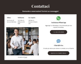 Contattaci Blocca Con Il Pulsante Di Supporto - Progettazione Semplice Del Sito Web