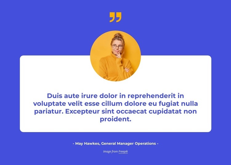 Blok s doporučeními s kruhovým obrázkem Html Website Builder