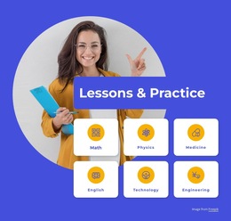 Lessons For Students - Free Landing Page, Template HTML5