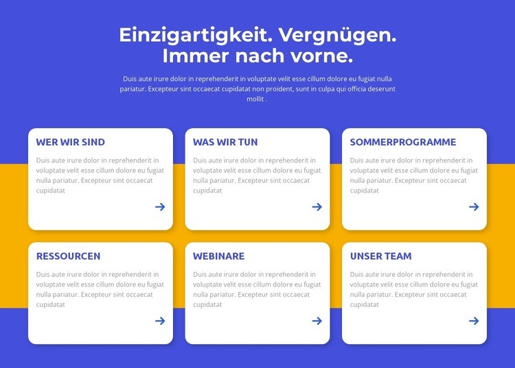 Einzigartigkeit, Genuss HTML Website Builder