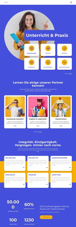 Unterrichtspraktiken - Schöne Joomla-Vorlage