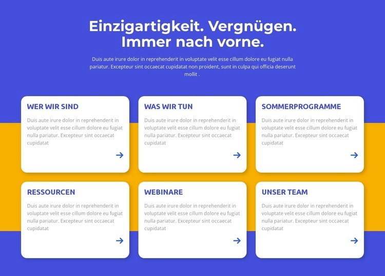 Einzigartigkeit, Genuss Website Builder-Vorlagen