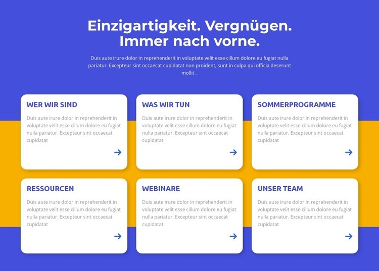 Einzigartigkeit, Genuss Website design