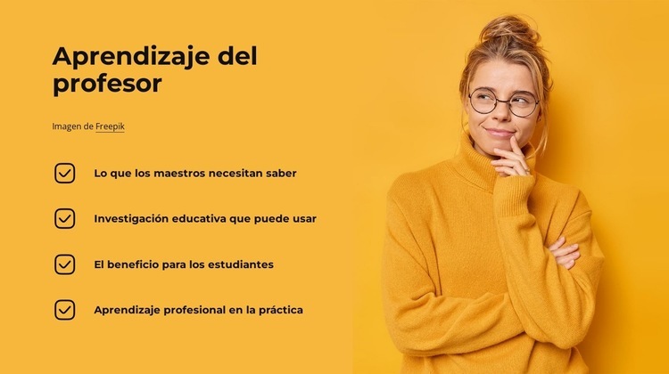 aprendizaje del profesor Creador de sitios web HTML