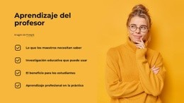 Aprendizaje Del Profesor: Plantilla De Página HTML5