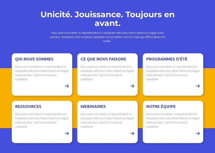 Unicité, plaisir Conception de site Web