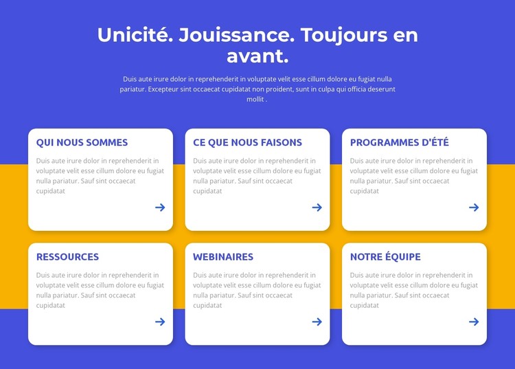 Unicité, plaisir Modèle CSS