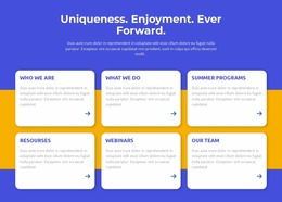 Uniqueness, Enjoyment - HTML Website