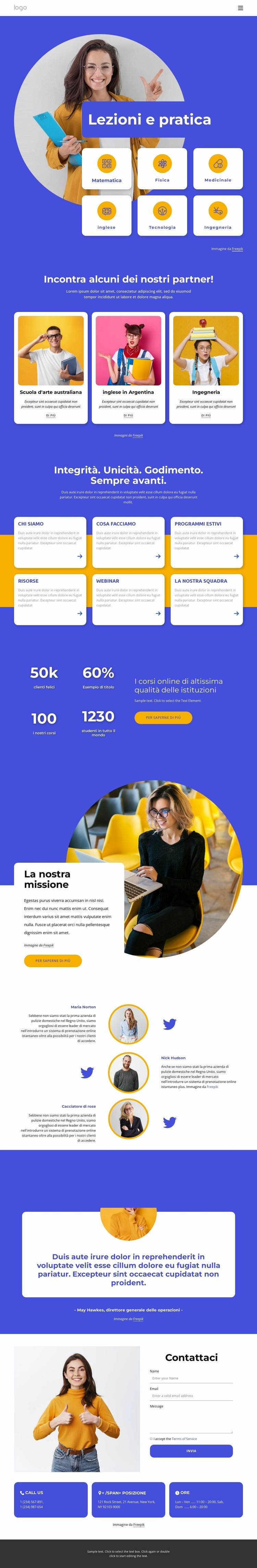 Pratiche didattiche Modelli di Website Builder