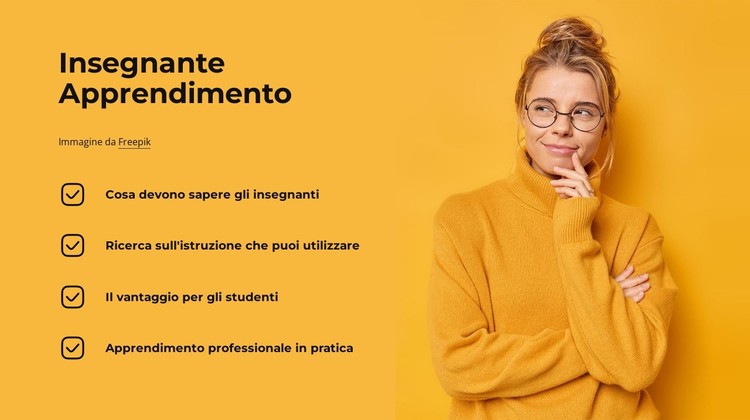 Apprendimento dell'insegnante Modello CSS