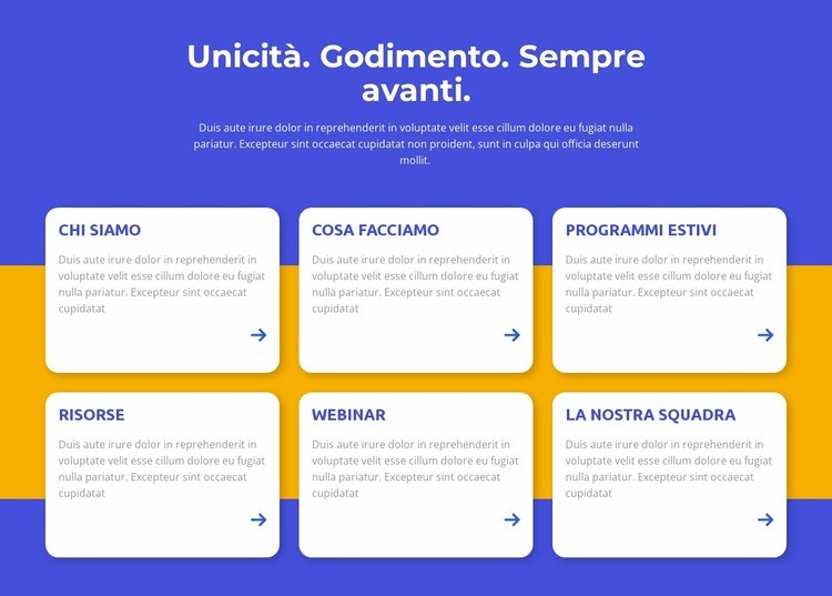 Unicità, divertimento Un modello di pagina