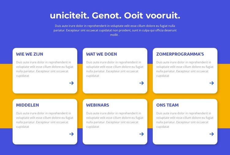 Uniciteit, plezier HTML5-sjabloon