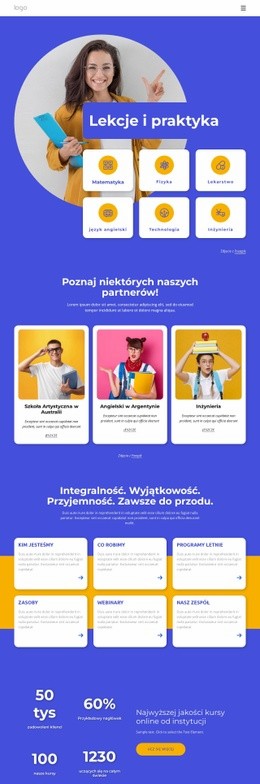 Praktyki Dydaktyczne - Łatwa W Obsłudze Makieta Strony Internetowej