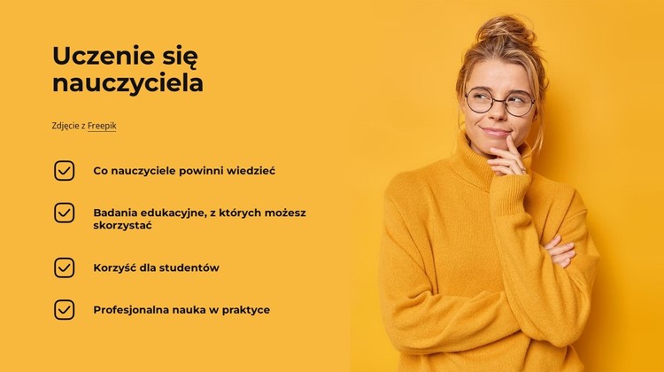 Uczenie się nauczyciela Szablon CSS