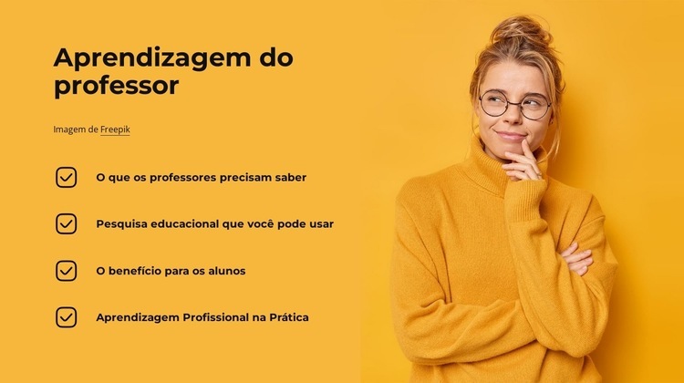 Aprendizagem do professor Construtor de sites HTML