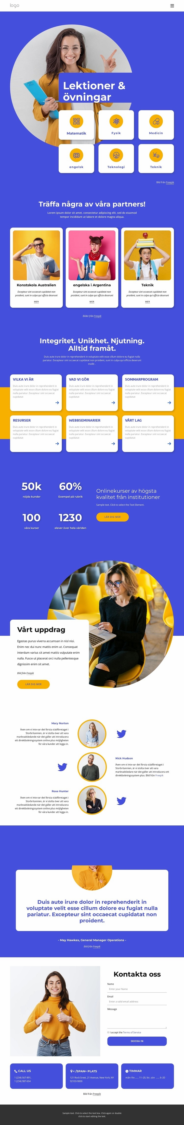 Undervisningsmetoder HTML-mall