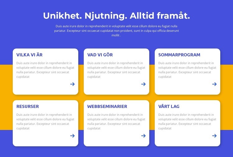 Unikhet, njutning HTML-mall