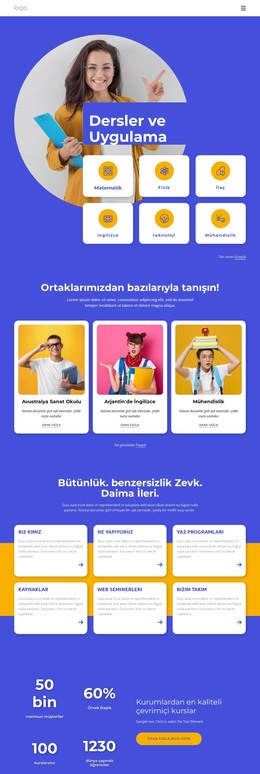 Öğretim Uygulamaları - HTML Şablonu Indirme