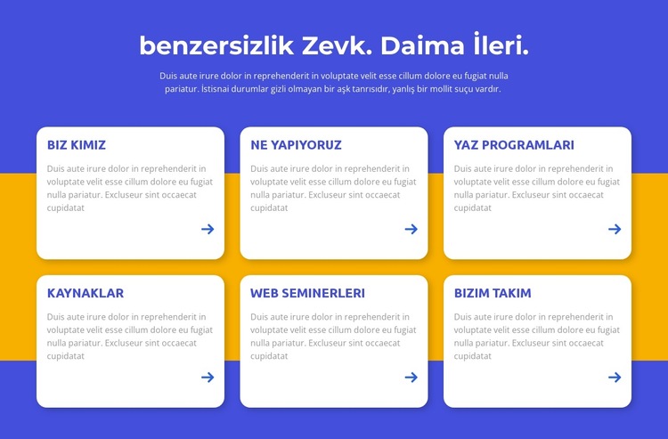 Benzersizlik, keyif Web Sitesi Şablonu