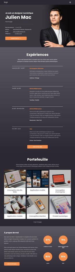 Je Suis Designer Numérique - Modèle De Page HTML