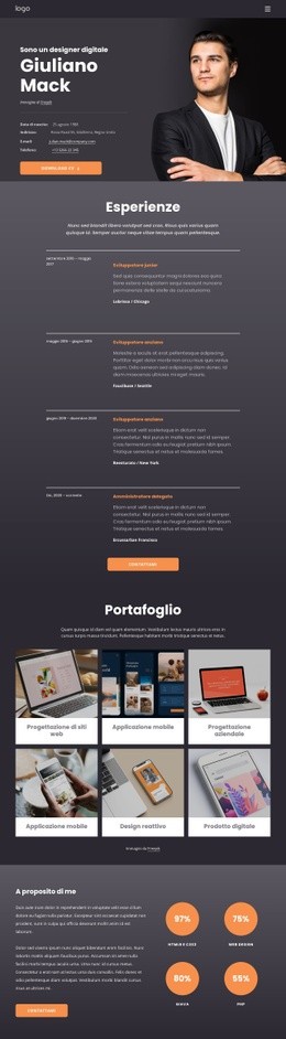 Un Design Esclusivo Del Sito Web Per Sono Un Designer Digitale