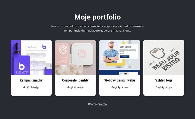 Moje úžasné designové portfolio Šablona HTML