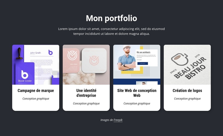 Mon incroyable portfolio de design Thème WordPress