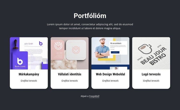 Csodálatos design portfólióm Weboldal tervezés