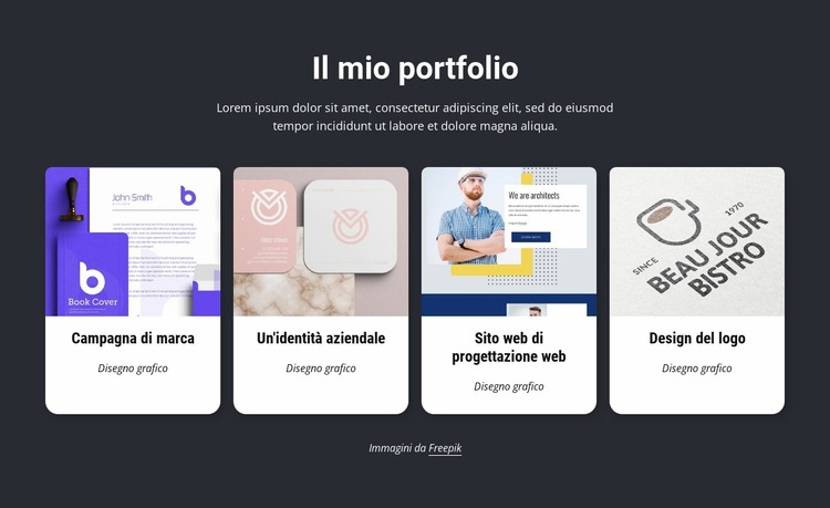 Il mio fantastico portfolio di design Modello Joomla