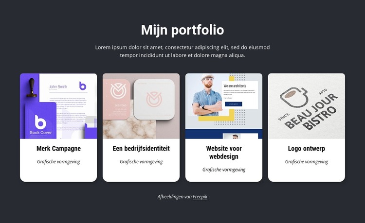 Mijn geweldige ontwerpportfolio HTML-sjabloon